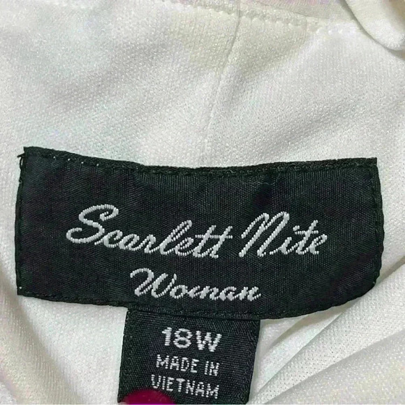 Scarlett Nite Ivory Sleeveless Layered Dress Flowy Top Fitted Lace Skirt Lined - Picture 7 of 11